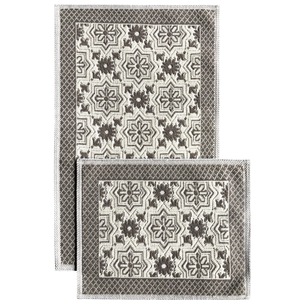 Комплект ковриков L'CADESI PAMUKLU из хлопка, 60x100см и 50×60см, AS 21
